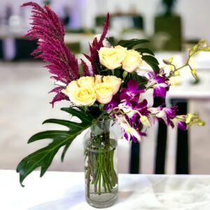 Flower Subscription White roses and orchids